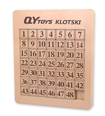 Liangcuber Qy Toys 48 Klotski Puzzle Magnetic Sliding Number Puzzle Abs 7X7 Klotski Brain Teasers Toy Tangram Jigsaw Intelligenc