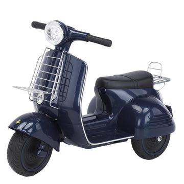 Mestari Kids Ride On Motorcycle 3 Wheels Stable Bike Electric Tricycle Slow Start Forward/Reverse Led Mp3 Horn Music Foot Drive