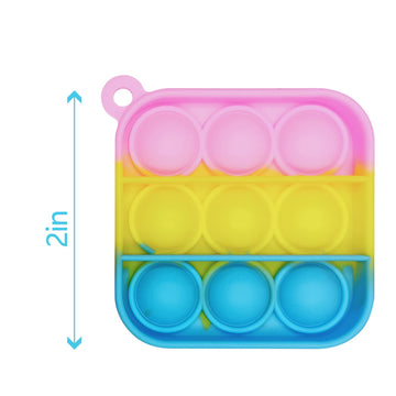 15 Pcs Mini Pop Bubble Fidget Toys For Party Favors, Small Silicone Pop Keychain Bulk For Classroom Prizes,Goodie Bag Stuffers Christmas Valentine Gifts For Kid Student