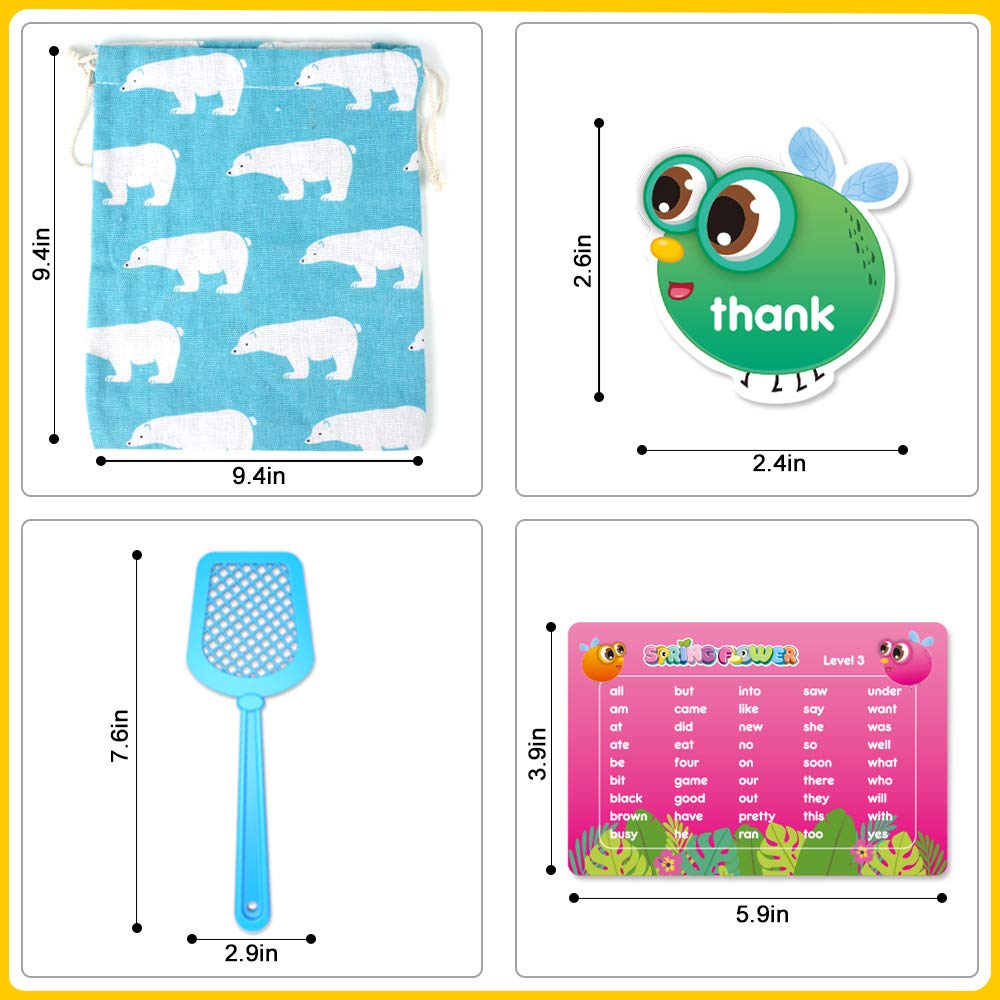 SpringFlower Sight Word Game, Sight Word Educational Toy for Age of 3,4,5,6 Year Old Kids, Boys & Girls,Homeschool,Visual, Tacti