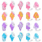 Imple Fidget Toys Pop Fidget Toy Keychain Toy Mini Stress Relief Hand Toys Ice Cream Pop Sensory Toy Pop Anxiety Stress Reliever Office Desk Toy For Kids Adults