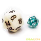 Bescon Jumbo Glowing D20 38MM, Big Size 20 Sides Dice Jade Glow in Dark, Big 20 Faces Cube 1.5 inch
