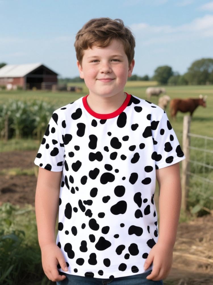 Cosland Boys' Dalmatian Shirt Kids Animal Costume, Small
