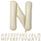 40 Inch Cream Letter Balloons, Large N Letter Balloons Foil Helium Balloons, Mylar Big Single Alphabet N Balloons, Cream Balloon