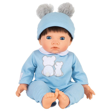 Tiny Treasures Brown Haired Baby (Cot Packaging)