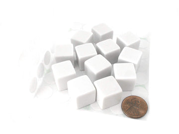 Koplow Games White D6 Blank 16Mm Dice Set With Stickers (12)