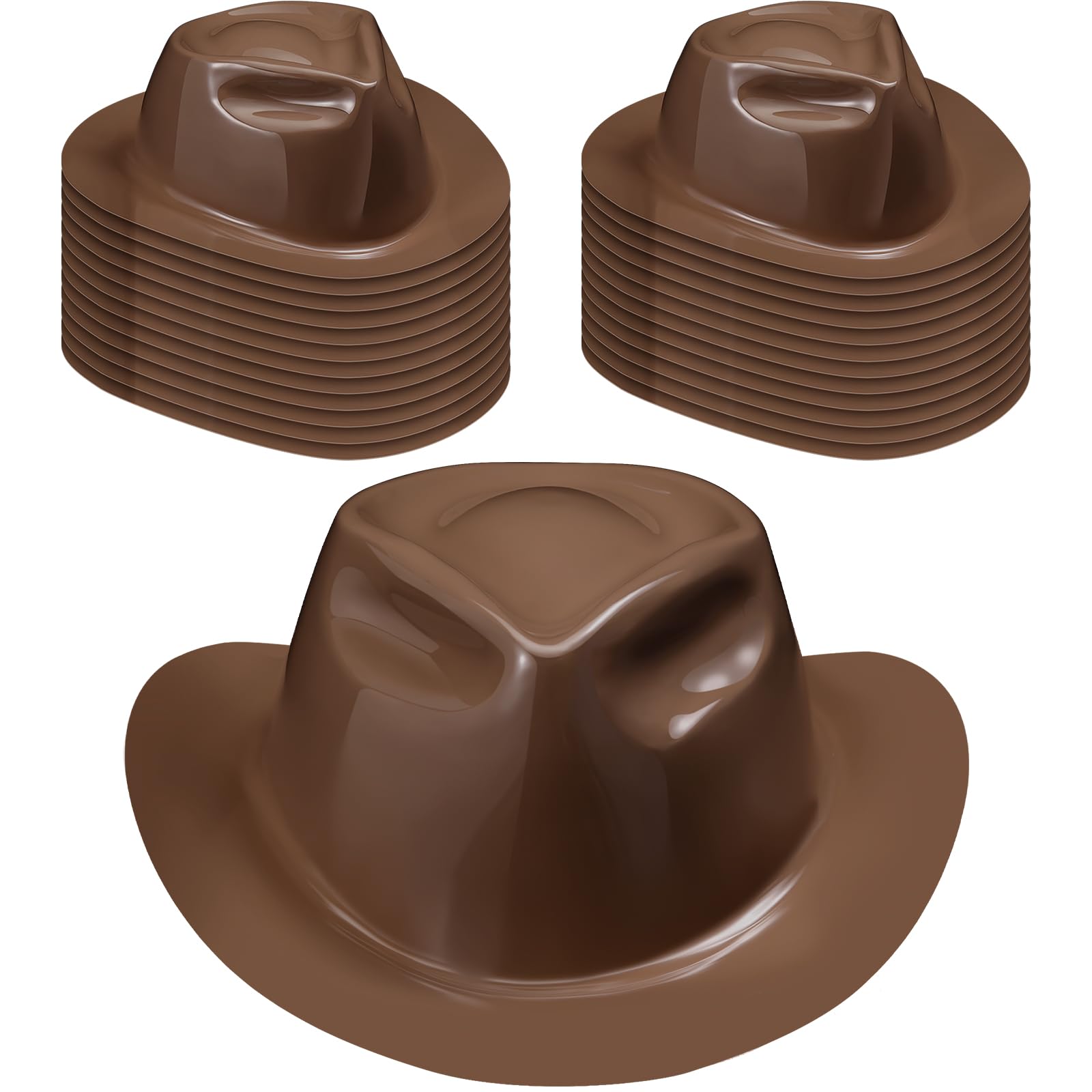 Xtinmee 24 Pieces Cowboy Hats Bulk Kid Plastic Cowboy Hats Party Pack Western Cowboy Hat Costume Accessories for Western Party S