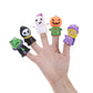 5 Pieces Halloween Finger Puppets Witch, Ghost, Grim Reaper, Green Monster, And Pumpkin Character Finger Toys, Halloween Party F