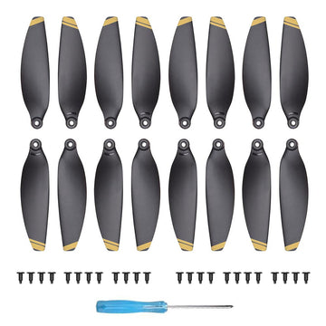 16Pcs Mavic Mini Propellers Compatible with DJI Mavic Mini Drone Replacement Low-Noise and Quick-Release Blades Props, Golden