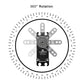 FLASH HOBBY 45KG Coreless Servo 8.4V High Torque Full Metal Gear Servo, IP67 Waterproof Steering RC Servo with Control Angle 360