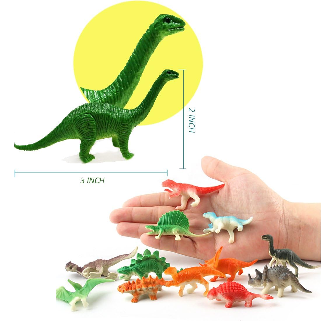 OuMuaMua Dinosaur Toys  Plastic Mini Dinosaur Figure Toy Set Including T-rex  Stegosaurus  Monoclonius for Kids Toddler Dinosaur Birthday Party Favors  Christmas Valentines Day Gifts  78 Pack