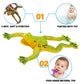 Yeonha Toys 6 Pcs Frog Toy Set - 4.5 Inch Realistic Rubber Frogs, Multicolor, Ideal for Bath Time and Animal Parties