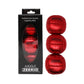Zeekio Juggling Balls enhanced Galaxy - [Pack of 3]  Genuine Leather  Millet Filled  12-Panel Leather Balls  130g Each  62mm  Metallic Red