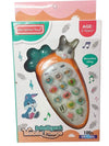 Carrot Style Cute Rabbit Face Pretend Play Cell Phone Toy For Kids, Toddlers With Music, Ringtones & Lights | Birthday Party Fav