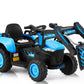 Mellcom Ride On Excavator, 12V Excavator Ride On Toy With Detachable Trailer, Electric Car With Remote Control, Kids Car With Di