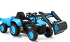 Mellcom Ride On Excavator, 12V Excavator Ride On Toy With Detachable Trailer, Electric Car With Remote Control, Kids Car With Di
