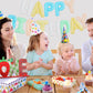 TONIFUL 16 Inch Colorful Mylar Foil Birthday Balloons Banner for Adults & Kids - Creamy Macaron Party Decorations Supplies