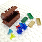 Zhx Treasure Accessories Jewel Chest, Gems Diamonds, Bullion Gold Bar, Crystals, $100 Dollar Bill Cash Toy Pirate Building Blocks Set For Kids 5 6 7 8 Years Old