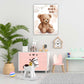 Pin The Noses On The Bear,Teddy Bear Party Game,Large Poster Wiht 24Pcs Noses Stickers For Kid'S Birthday Baby Shower Theme