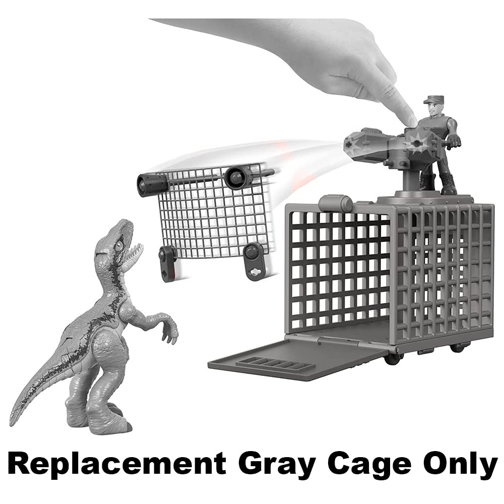 Imaginext Replacement Part Dinosaur Hauler Playset - Fmx87 ~ Inspired By Jurassic Park ~ Replacement Gray Cage