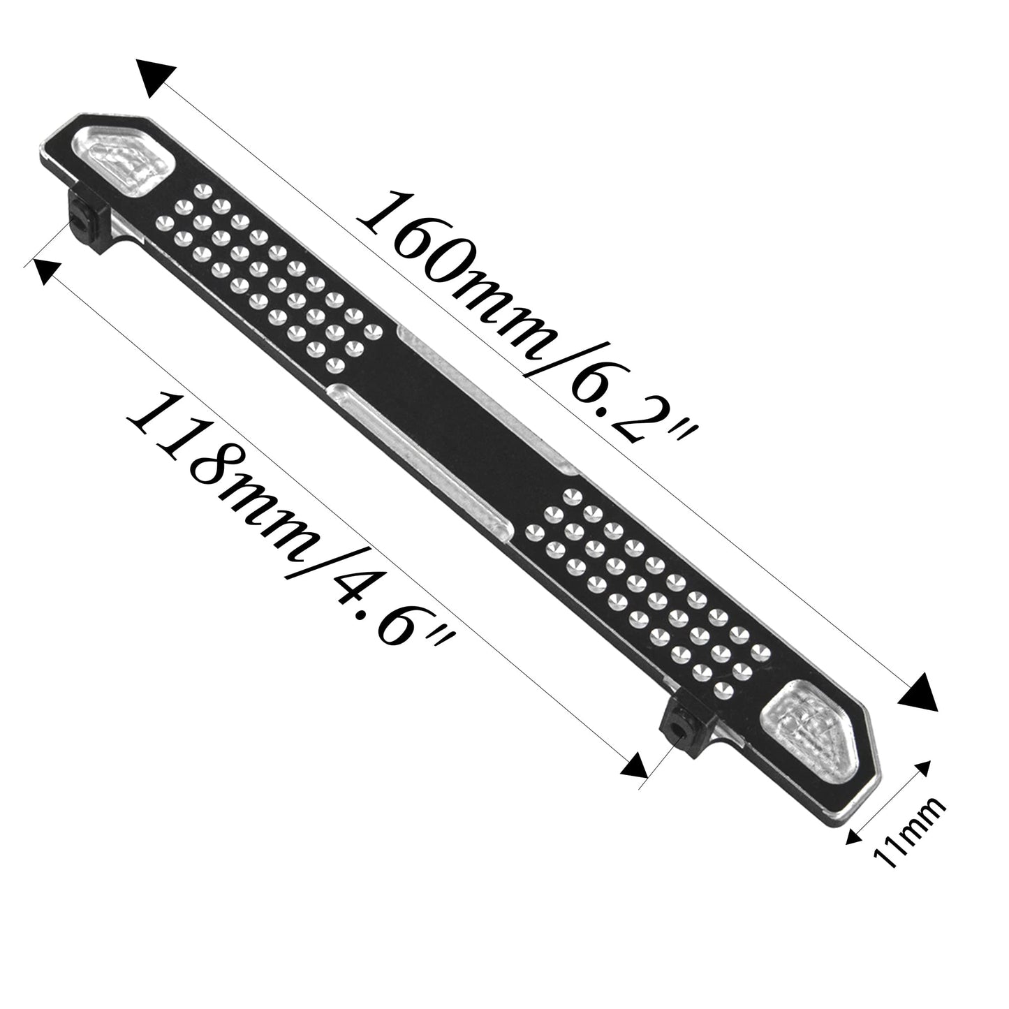 Vgoohobby Aluminum Side Pedal Step Foot-Plate Pedal Running Board Compatible With Traxxas Trx4 Defender Bronco 1/10 Rc Crawler C