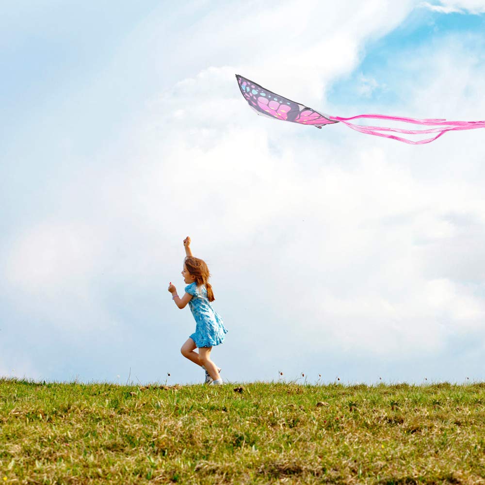 Butterfly Kite For Kids And Adults, Easy To Fly Large Butterfly Kites With Long Tail For Kids Age 4-8-12 Outdoor Games Activitie
