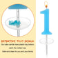 BBTO 12 Pcs Birthday Number Candle Cake Numeral Candles Christmas New Year Rainbow 0 - 9 Cake Topper Decoration for Birthday, Pa