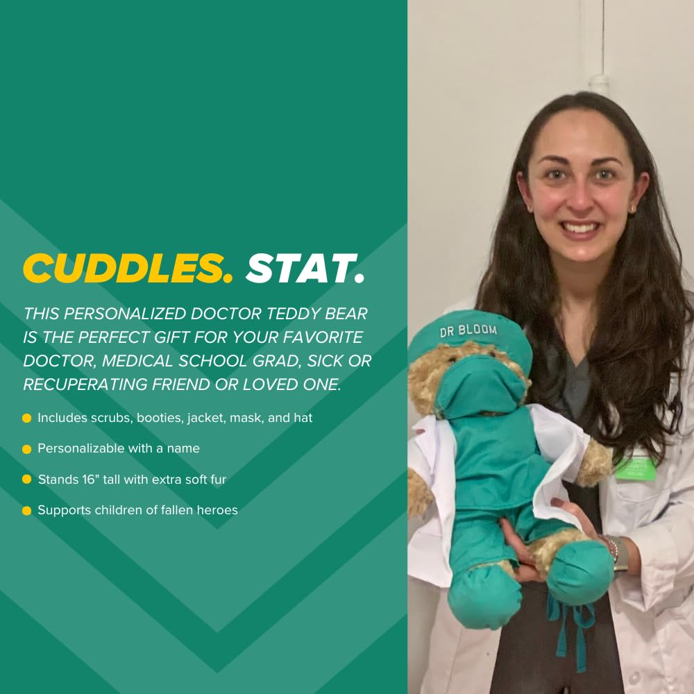 Zzz Bears Personalized Doctor Teddy Bear, Thoughtful Gift For Doctors, Spouses & Kids