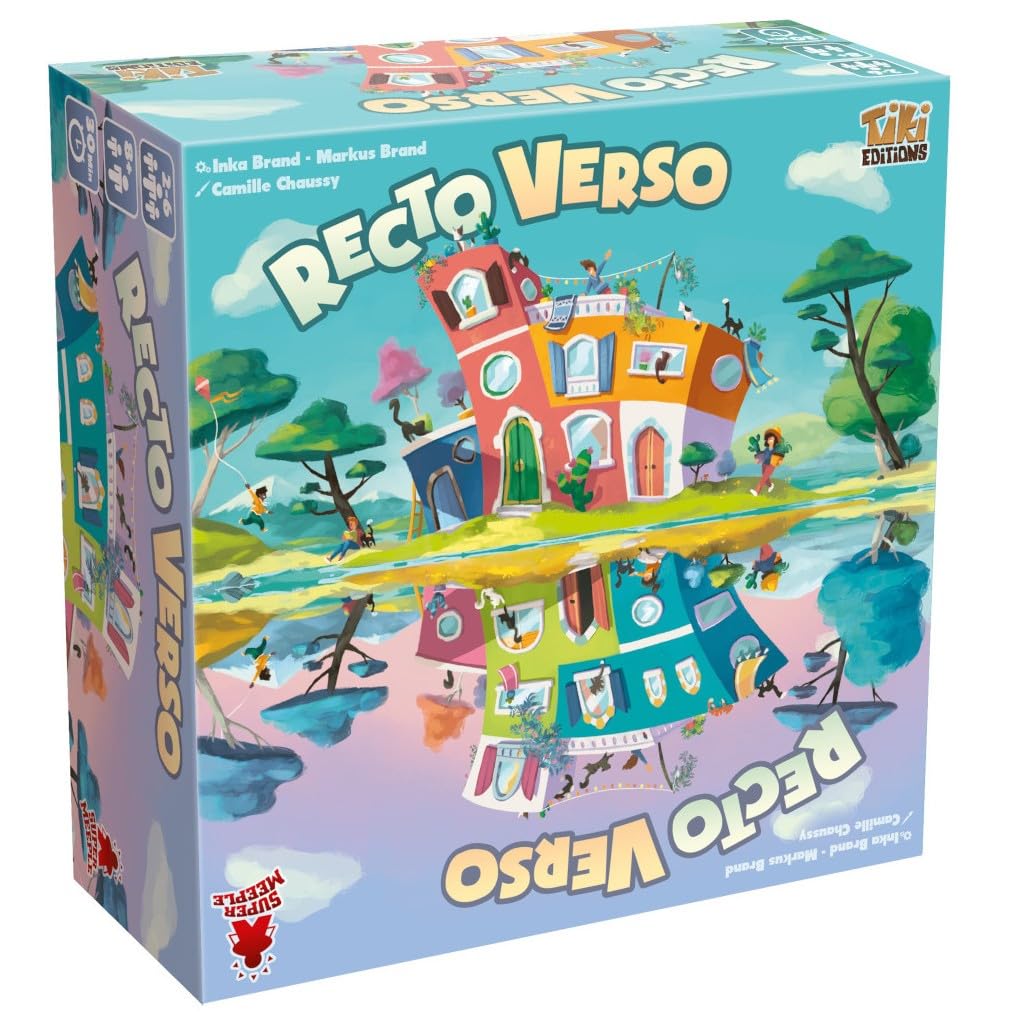 Tiki Editions Recto Verso - The Chaotic Building Game Of Limited Perspectives, Fun Family Game For Kids And Adults, Ages 8+, 2-6