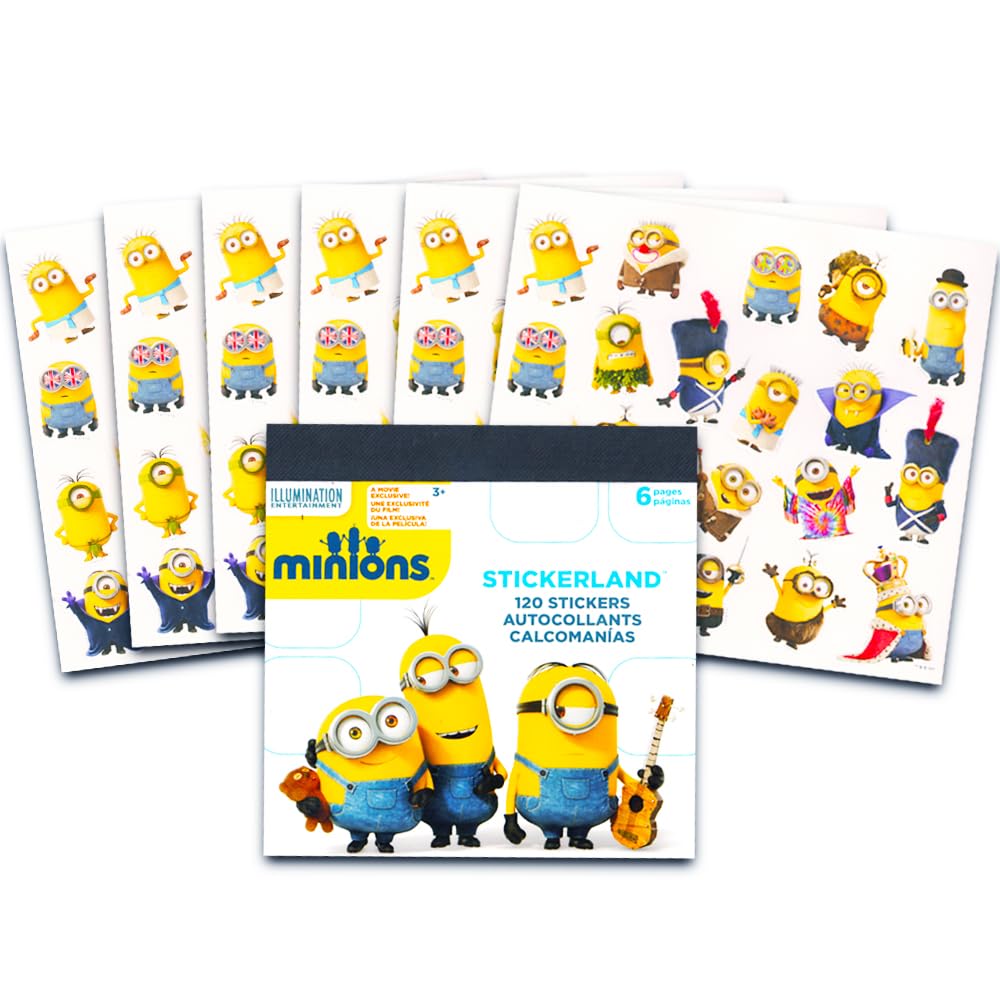 Despicable Me Minions Stickers Party Favor Pack - 200 Stickers, 16 Sticker Sheets, and 8 Sticker Packs (Party Supplies)