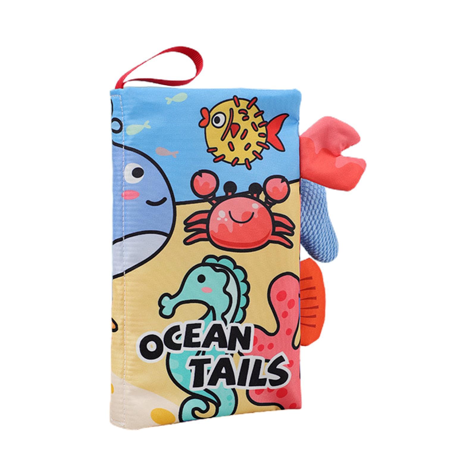 Atorse Baby Cloth Book Soft Children Sounds Paper Book For Game Activity Interaction Sea Tails