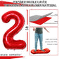 Goer 42 Inch 2025 Red Foil Number Balloons For 2025 New Year Eve Festival Party Supplies Graduation Decorations