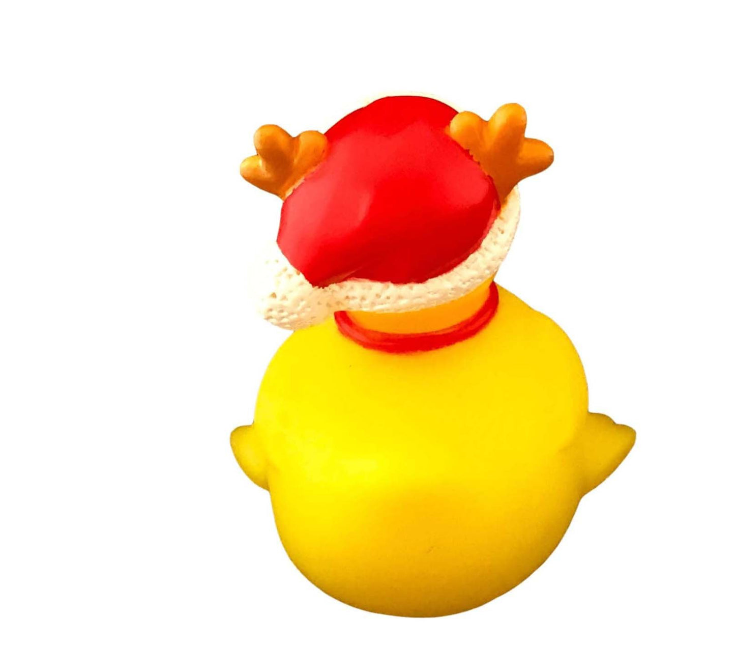 3' Christmas Reindeer Rubber Duck [Floats Upright] - Baby Safe Bathtub Bathing Toy