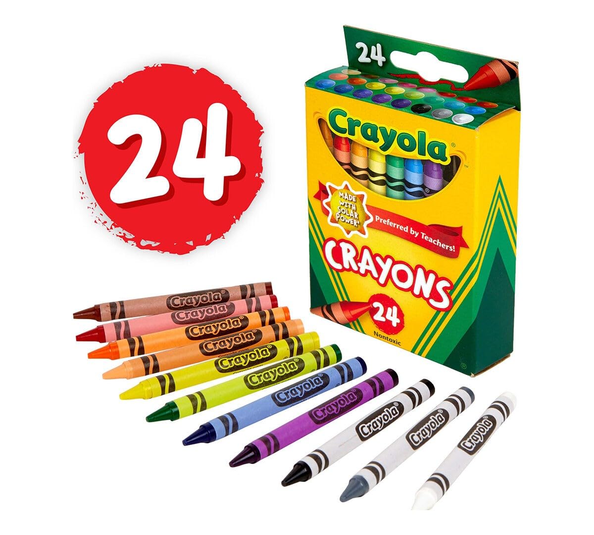 Crayola Crayons, Assorted Classic Colors, 24 Count