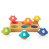 Sassy Matching Mushrooms Sorting Board - STEM Social Emotional Learning Toy for 12+ Months - Multi-Color
