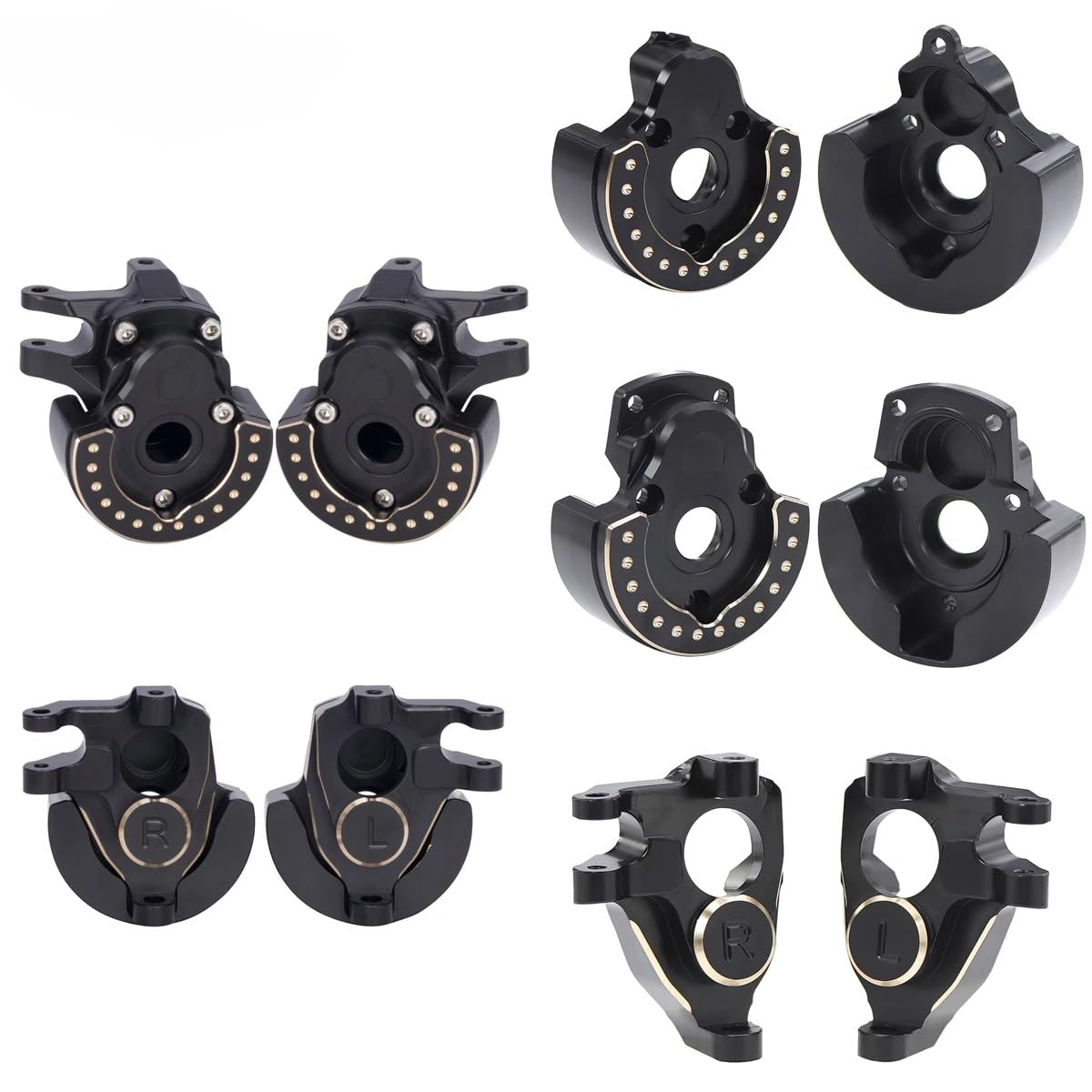 F10 Axle Brass Weights Steering Knuckles Front And Rear Portal Cover For 1/10 Rc Crawler Vanquish Vrd Vs4-10 Phoenix Lcg Upgrade