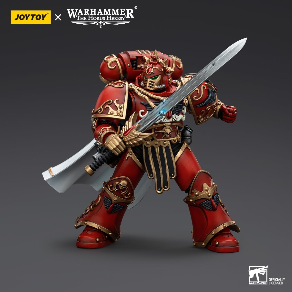 malt-inspiredISE JOYTOY 1/18 Action Figures - Warhammer The Horus Heresy Blood Angels Legion Praetor with Paragon cutting edge - 6 Classic Character Collectible Age 15 and Above