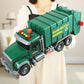 Dwi Dowellin Garbage Truck Toy - 15" Friction Powered with Lights, Sounds & 3 Trash Cans for Kids 3+ Years, Plastic, Fun Gift