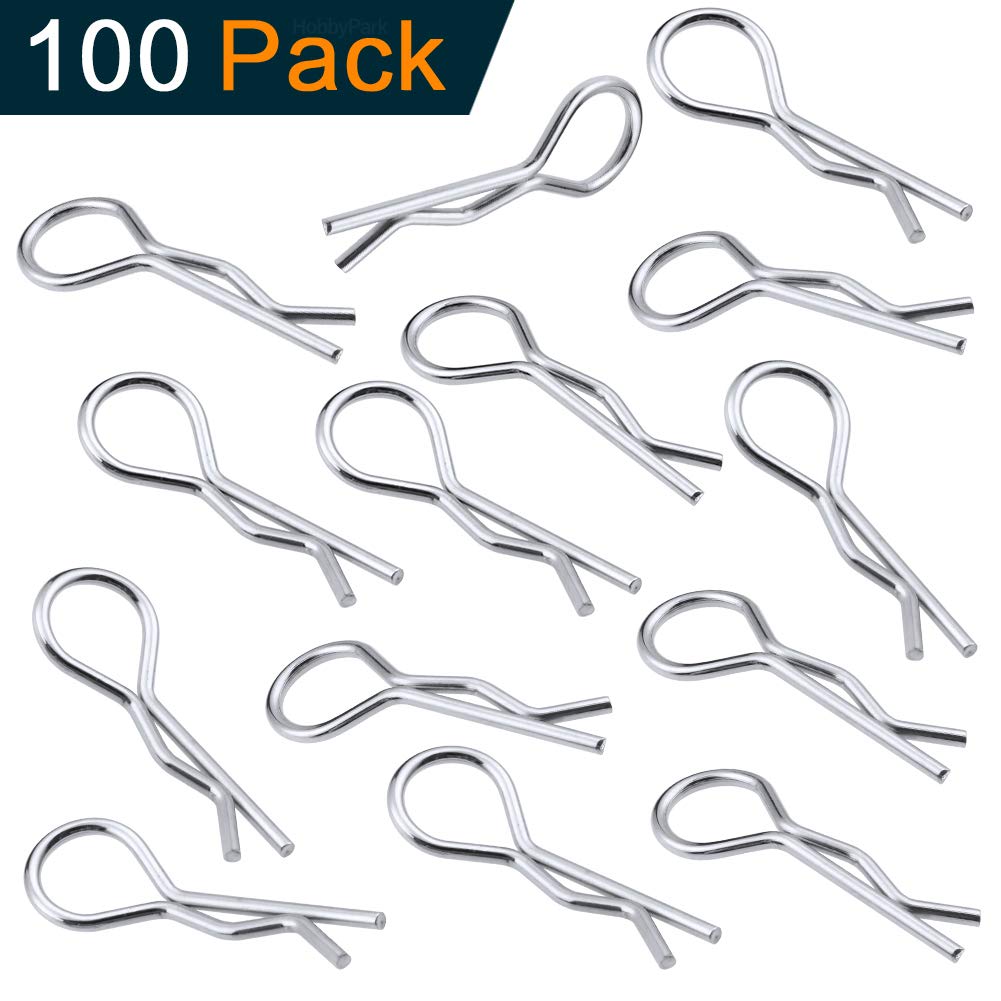 100PCS Universal RC Body Clips Pins for All 1/10 1/12 Scale Redcat HPI Himoto HSP Exceed RC Car Parts Truck Buggy Shell Replacem