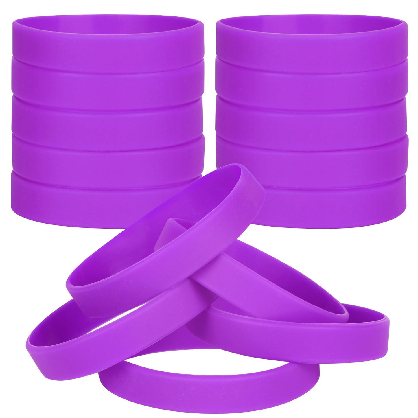 LVNRIDS 50 PCS Silicone Bracelets Wristbands for kid, Sports Rubber Elastic Wristband Bracelet for Party Decorations Favors Set