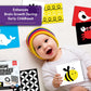 Ginimini High Contrast Flashcards For 0-12 Months - Black, White & Primary Colors For Visual Stimulation | 60 Large Pictures For