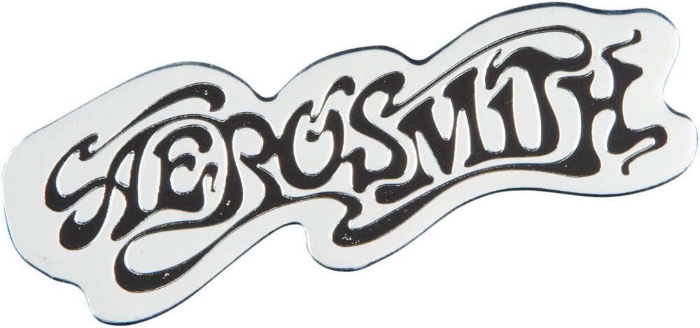 C&D Visionary Aerosmith Logo 9cm Silver Metal Sticker