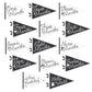Lucy Darling Petit Milestone Pennants - Baby Monthly Milestone Pennant Flags - Newborn Photo Props & Felt Nursery Decor - Keepsa