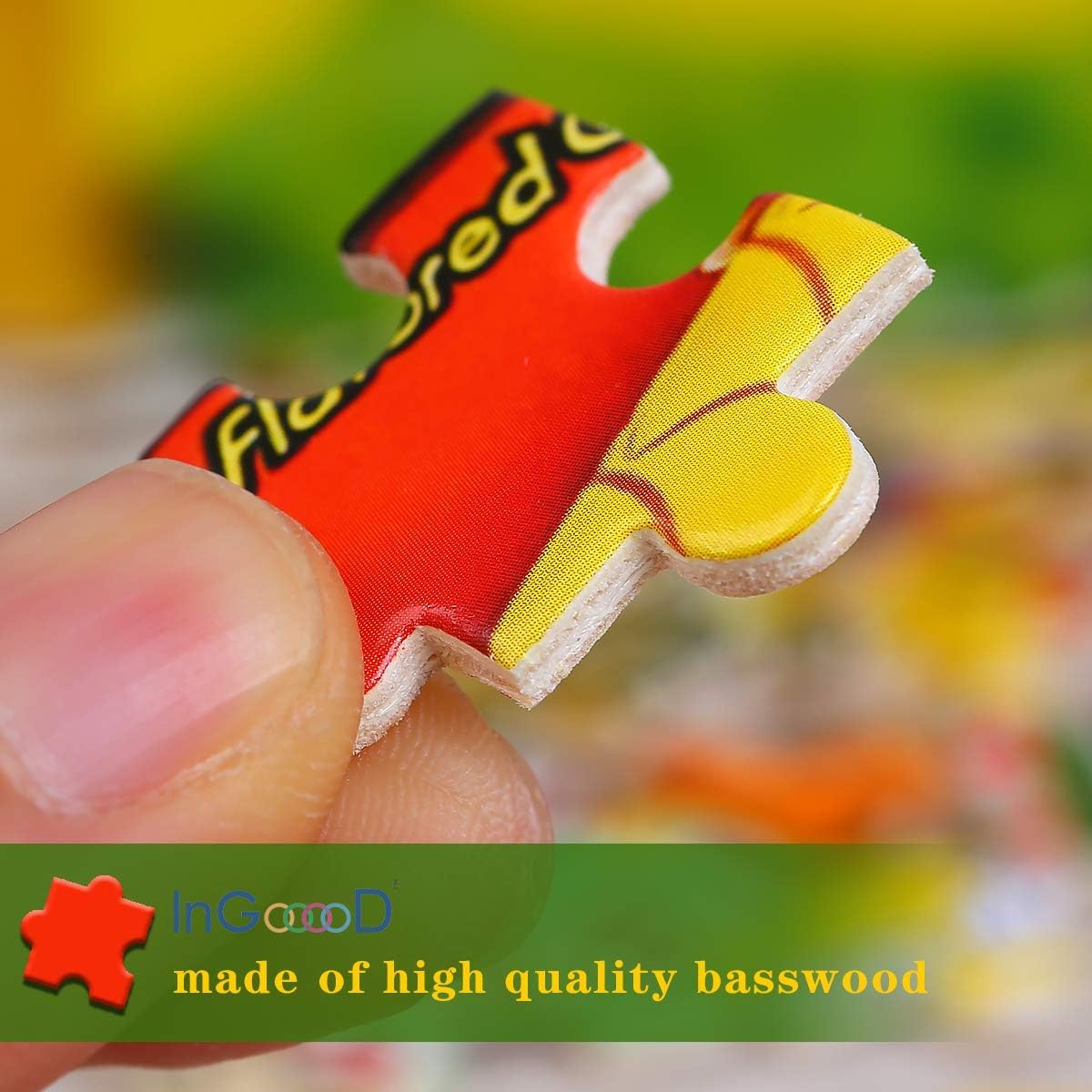Ingooood Jigsaw Puzzle - Crazy Candy - 1000 Pieces - Wooden - Perfect Graduation & Valentine's Day Gift