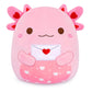 Mowatusy Valentines Day Plush - Axolotl Valentines Stuffed Animal,Cute Love Envelope Axolotl Plush Toy,Valentines Day Party Deco