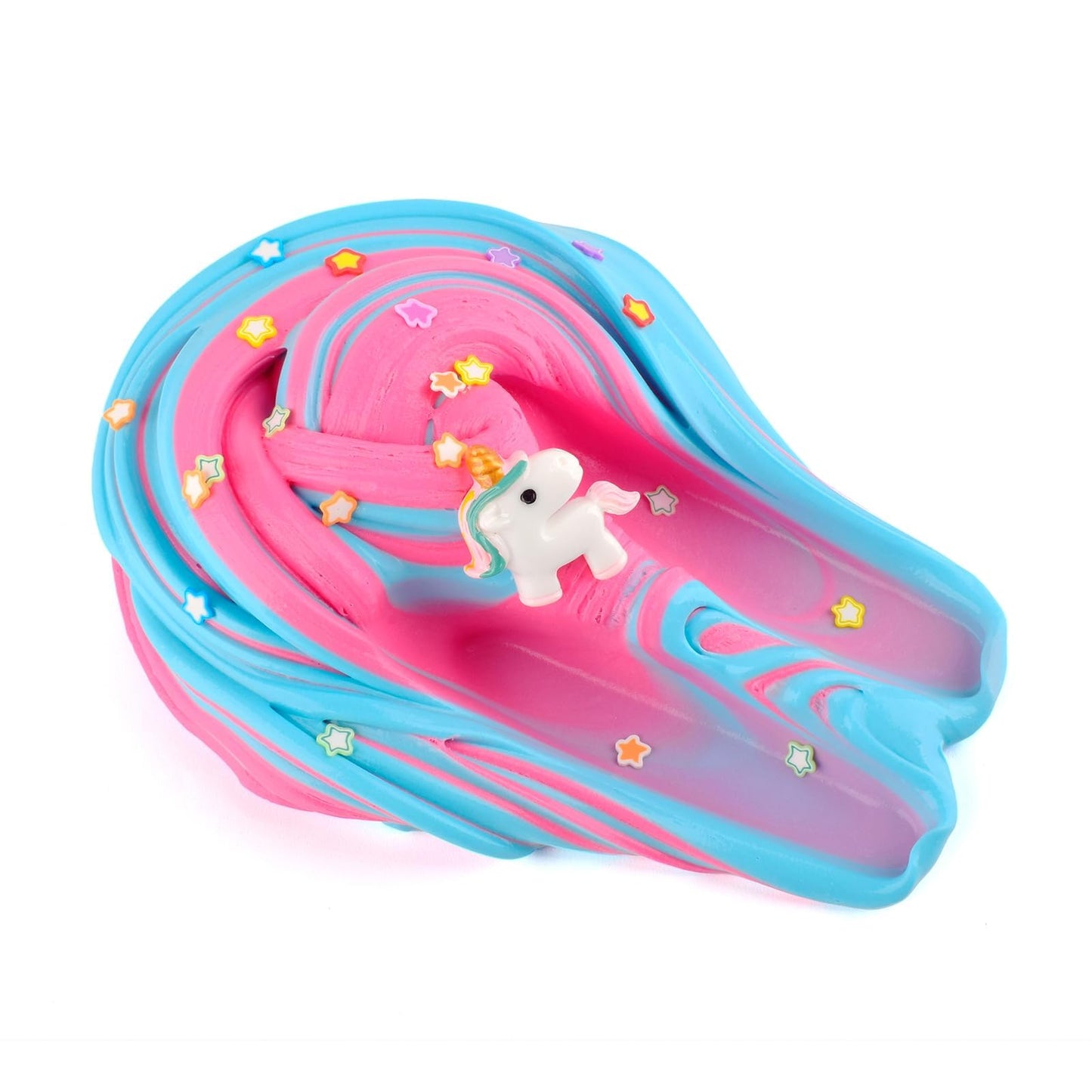 Blue Unicorn Butter Slime  Cute Pink Slime Charm  Scented Putty  Super Soft & Non-Sticky  DIY Stress Relief Slime Toy  Birthday Gift for Girls & Boys  Party Favors  Christmas Stocking Stuffers(7oz)