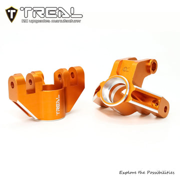 Treal Aluminum 7075 Front Steering Knuckels for Losi LMT (Orange)