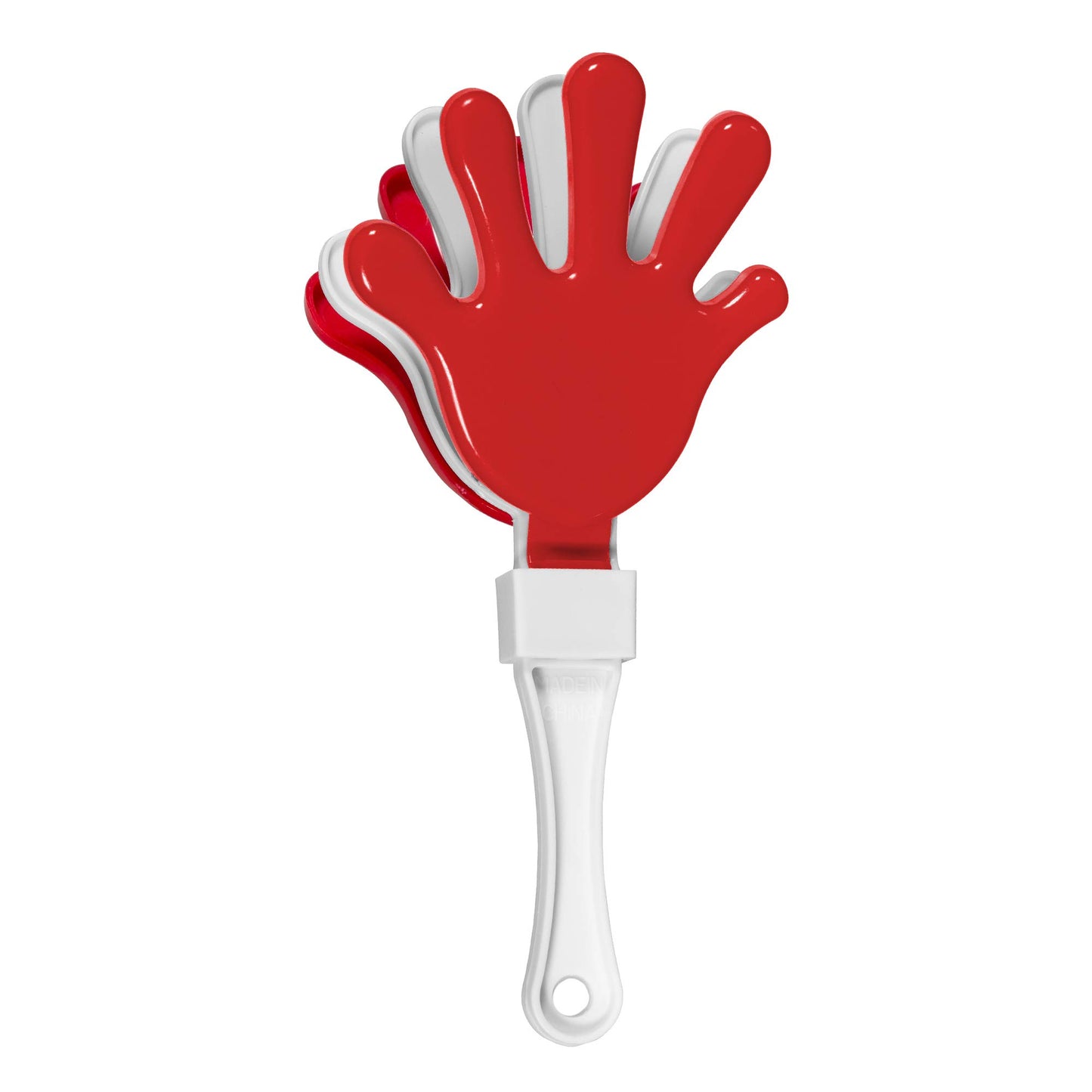 Windy City Novelties 12-Pack Red & White 7'' Inch Mini Hand Clappers Noisemakers In Bulk