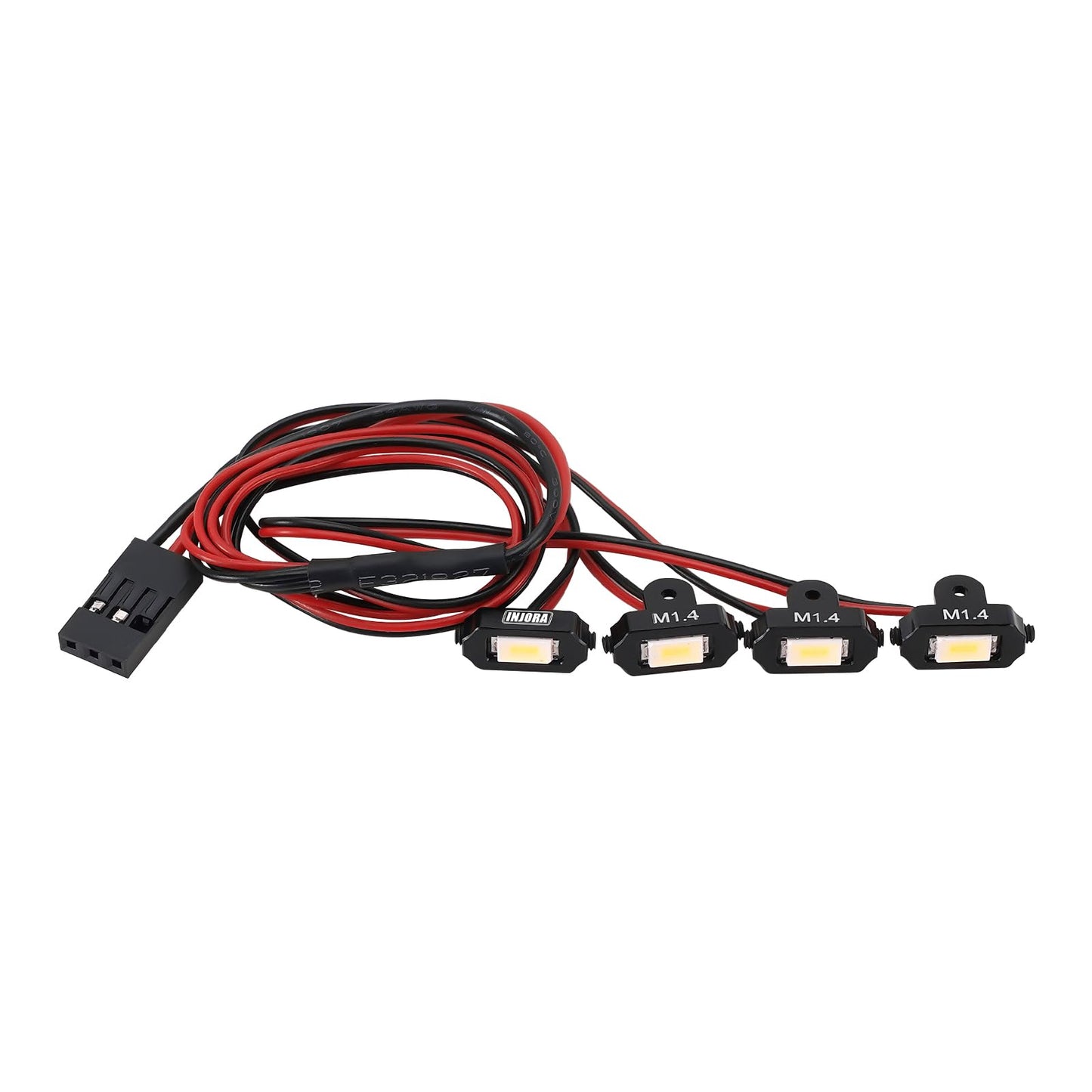 INJORA M1.4 Rock Lights Kit with Controller for 1/24 RC Crawler Upgrade(4 Lights)