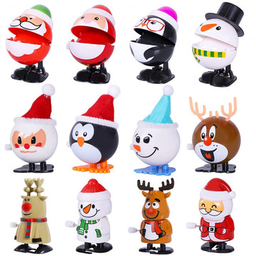 Max Fun 12Pcs Christmas Wind Up Stocking Stuffers Toys Assortment For Christmas Party Favors Goody Bag Filler (Christmas Wind Up Toys)